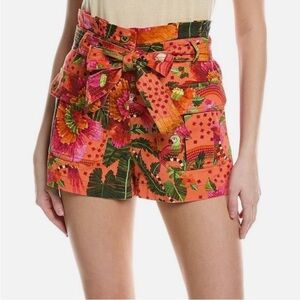 FARM RIO Blooming Garden Shorts Tropical Parrots